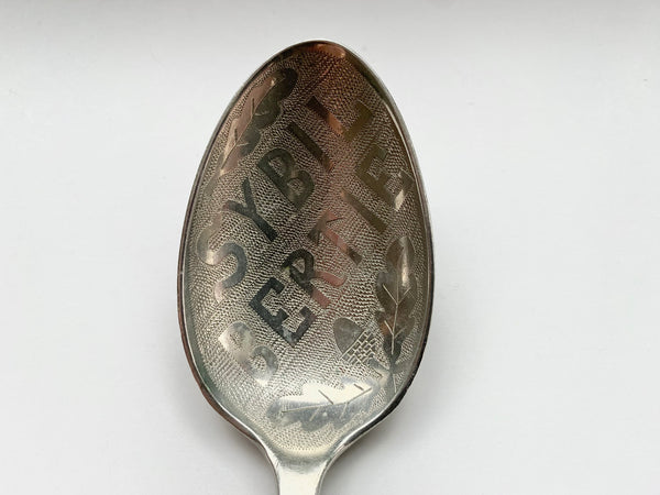 Charming World War 1 Engraved Love Token Spoon Sybil & Bertie - Source Vintage