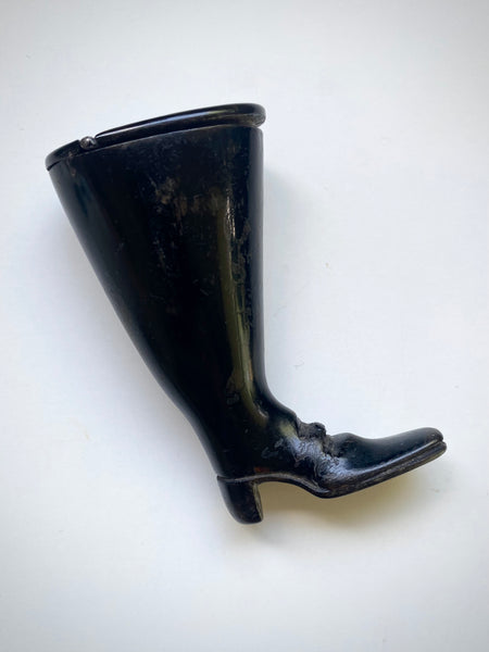 Rare Antique 19th Century Novelty Snuff Box In The Form Of A Gent’s Boot