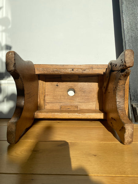 Antique 19th Century Make-Do Pine Vernacular Stool