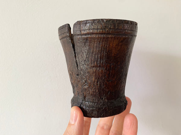 *RESERVED* Astonishing Ancient Treen Possibly Lámhóg Beaker - Source Vintage