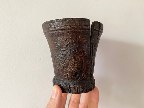 *RESERVED* Astonishing Ancient Treen Possibly Lámhóg Beaker - Source Vintage
