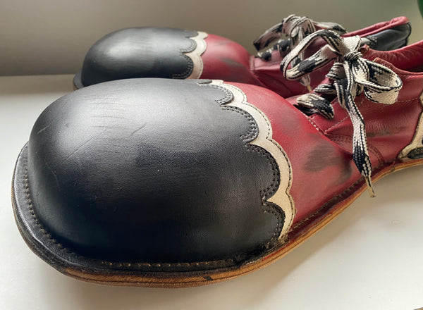 Pair Of Vintage Leather Retired Clown Shoes c.1970’s