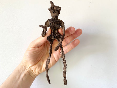 Unusual Early 1900’s Poppet Doll Made From A Dried Root, Used In Folk Magic & Witchcraft