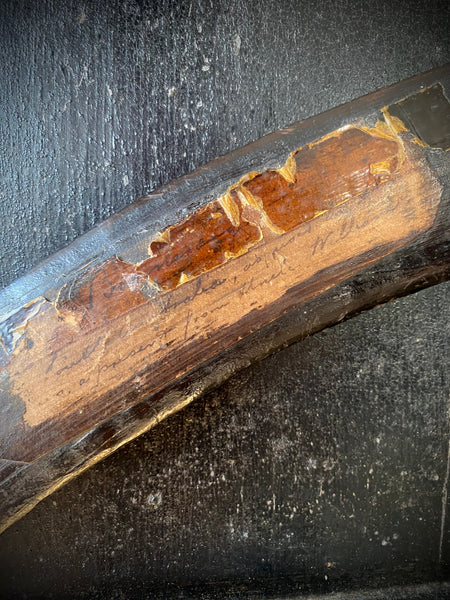 Intriguing Antique 19th Century Boomerang With Period Handwritten Label