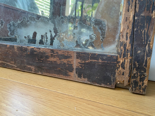 Scratch Built Make-Do Mirror Made From Scraps Of Wood - Source Vintage