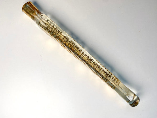 Rare Antique Victorian Glass Lachrymatory Bottle / Tear Catcher Mourning 1893 World’s Columbian Exposition Chicago - Source Vintage