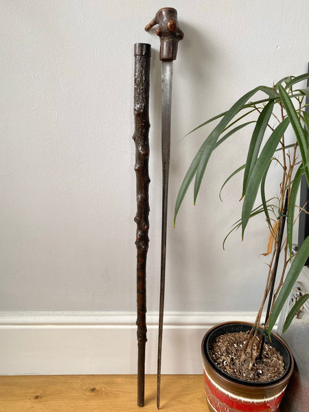 Rare Antique 18th Century Blackthorn Swordstick - Source Vintage