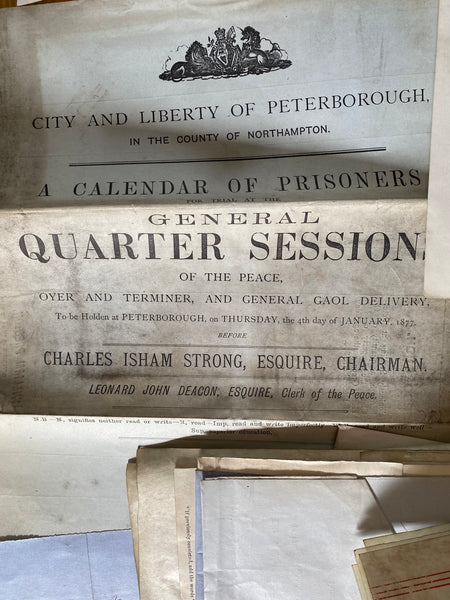 Curious Antique Victorian Collection Of Police Archives Inc. Police, Witness & Judicial Statements