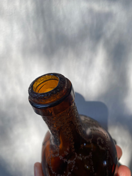 *RESERVED* Antique 19th Century Folk Art Stippled Love Token Bottle Named & Dated 1891 - Source Vintage