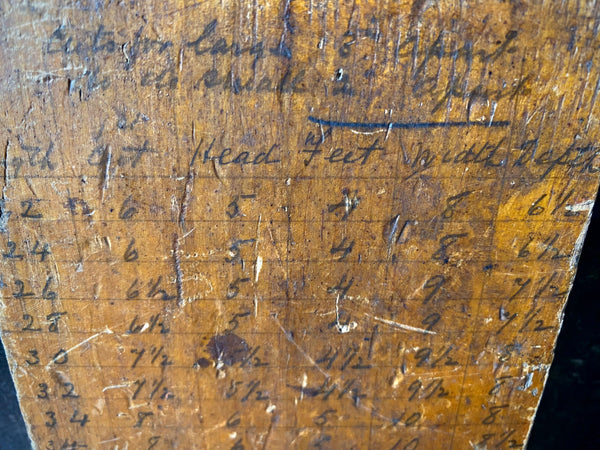 Rare Antique 19th Century Coffin Maker’s Sizing And Design Reference Template Board