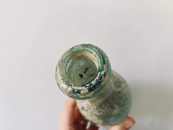 Antique 19th Century Glass Shipwreck Torpedo Bottle - Source Vintage