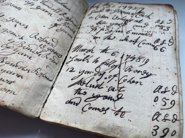 Very Interesting Antique Early 18th Century Ledger With A Dark Past - Source Vintage