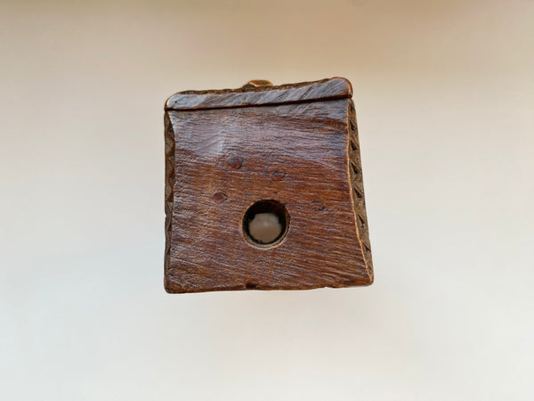 Early Antique Carved Treen Pen Or Pencil Box. Possibly Swedish In Origin Initialled & Dated 1813 - Source Vintage