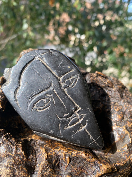 A Curious Whitby Jet Or Cannel Coal Object With A Mysterious Ritualistic Mark On The Back - Source Vintage