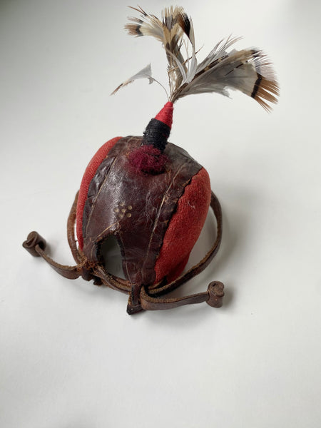 Curious Collection Of Late 19th - Early 20th Century Falconry Hoods & Cock Fighting Spur - Source Vintage