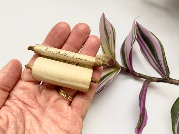 A Humorous Meter Long Letter Dated 1919 & Rolled Around Two Sticks - Source Vintage
