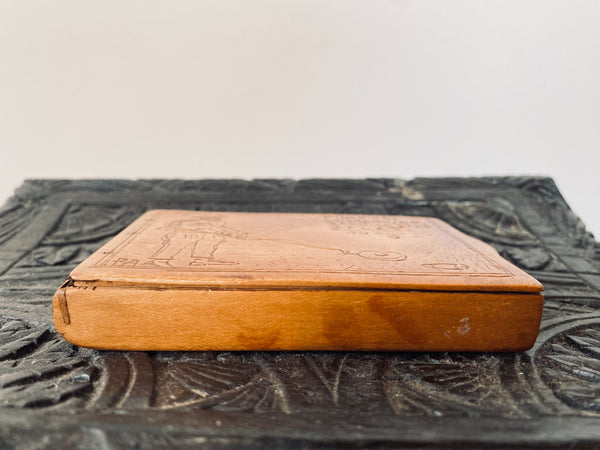 Folk Art Treen Case Relating To Britain’s First Ever Military Use Of A Bomb Squad With Local Yorkshire Interest - Source Vintage
