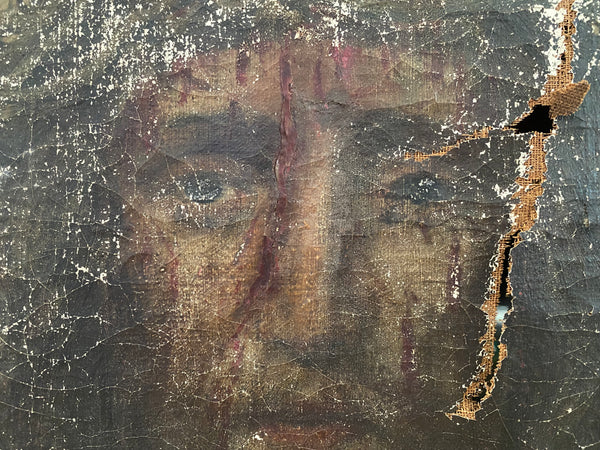 Astonishing After Domenico Fetti; The Veil Of Veronica Early 18th Century Oil On Canvas Painting - Source Vintage