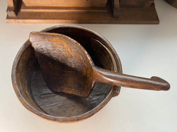 Early George IV Treen Grain Measure & Scoop With Link To The ‘Swing Riots’ Of 1843 With Provenance - Source Vintage