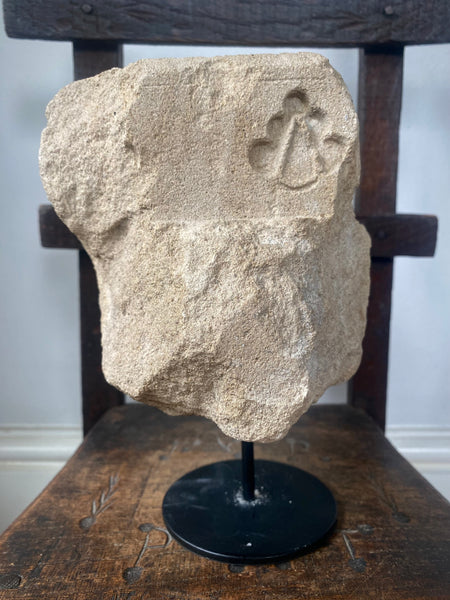 Antique 15th Century York Stone Capital On Stand