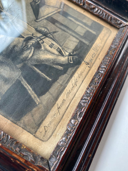 Rare Pair Original Antique 18th Century Drawings By Notable Early Slave Abolitionist ‘Granville Sharp’ - Source Vintage