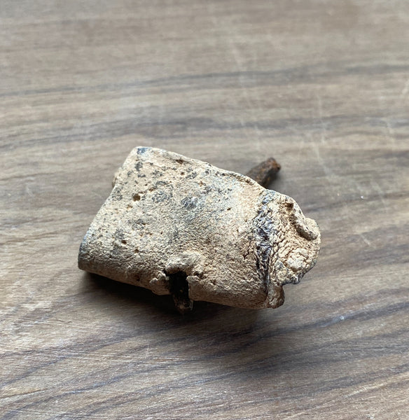 Rare Ancient Roman Lead Curse Still Sealed With Nail - Source Vintage