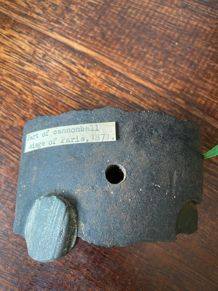 Fragment Of Cannonball From The Siege Of Paris, 1871, With Museum/Collector’s Label