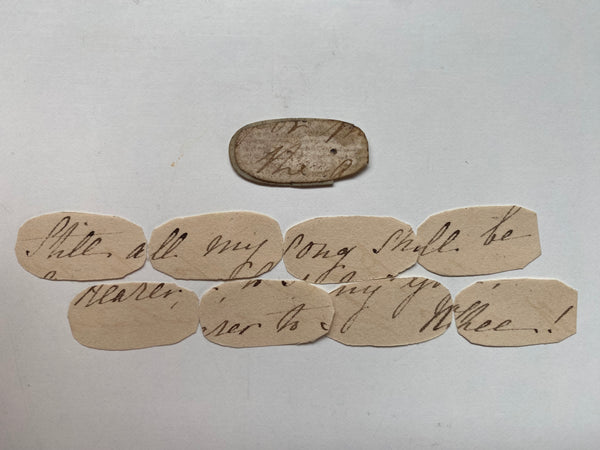 Unusual 19th Century Brooch Containing Period Miniature Paper Handwritten Notes - Source Vintage