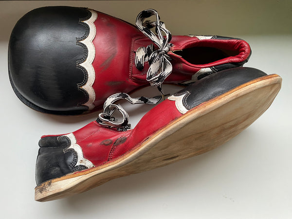 Pair Of Vintage Leather Retired Clown Shoes c.1970’s