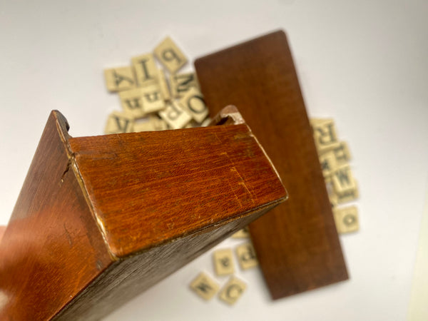 Antique Victorian Double Sided  Spelling Set c.1850s - Source Vintage