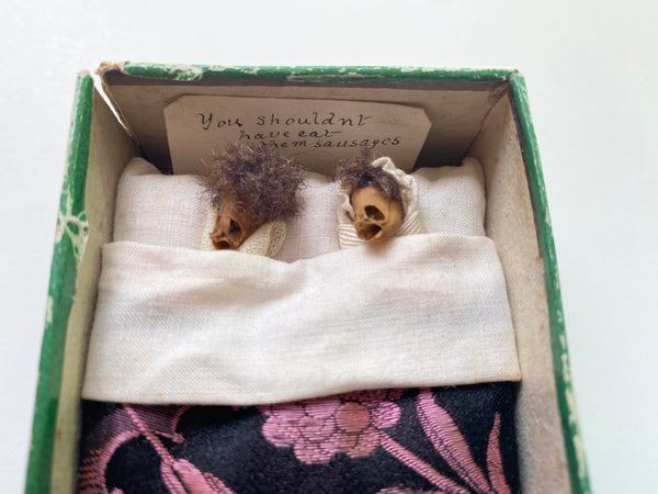 *RESERVED* Antique Creepy Folk Art Gift & Letter  Of Provenance Dated 1905 - Source Vintage