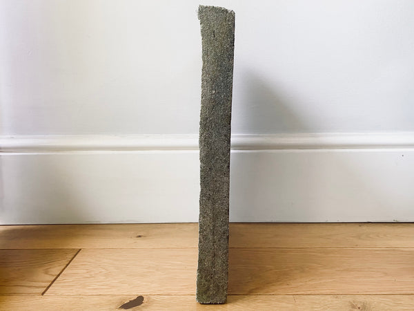 Heavy Reclaimed Antique Stone Slab Engraved In Latin ‘Tempus Fugit’ - Source Vintage