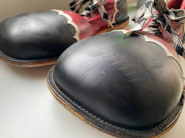 Pair Of Vintage Leather Retired Clown Shoes c.1970’s