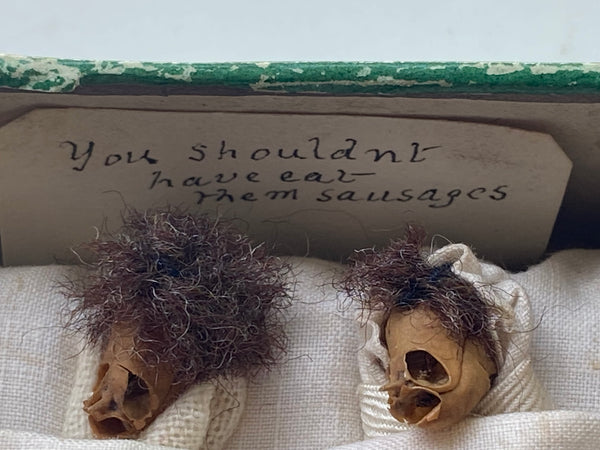 *RESERVED* Antique Creepy Folk Art Gift & Letter  Of Provenance Dated 1905 - Source Vintage