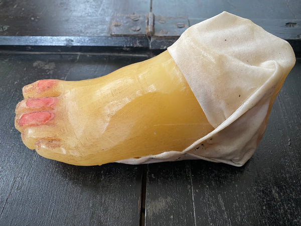 **RESERVED** Rare Antique Wax Medical Moulage Foot Study With Frostbitten Toes c.1900