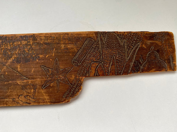 Unusual Folk Art Doodle Board Fragment Unknown Origin With Name ‘Herbet Herbert’ - Source Vintage