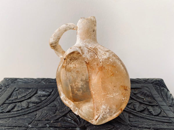 *RESERVED FOR ANDY* Superb Antique Fire Damaged Roman Glass Juglet Sculptural Art