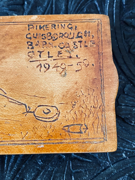 Folk Art Treen Case Relating To Britain’s First Ever Military Use Of A Bomb Squad With Local Yorkshire Interest - Source Vintage