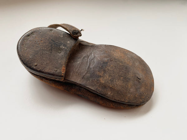 Concealed Shoe Found In Chimney Breast Of 18th Century House Used As Protection Against Witches - Source Vintage