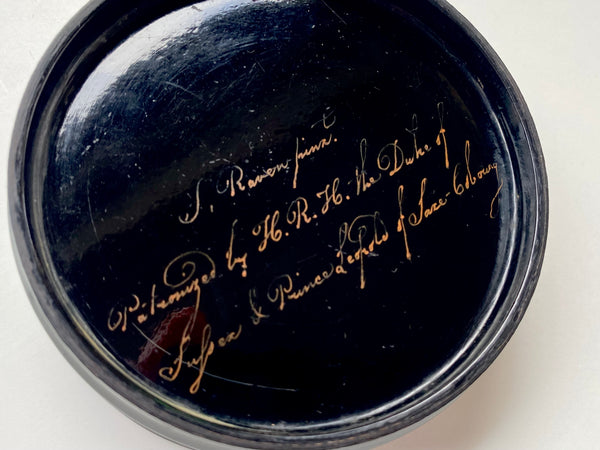 Extremely Rare Antique 19th Century Hand-painted Snuff Box By S.Raven For Some Esteemed Royal Patronage