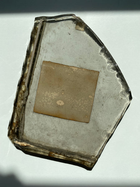 Rare Antique 19th Century Glass Memento From One Of The Most Devastating Non-Nuclear Explosions In British History With Period Handwritten Label