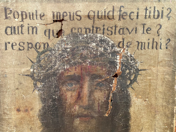 Astonishing After Domenico Fetti; The Veil Of Veronica Early 18th Century Oil On Canvas Painting - Source Vintage