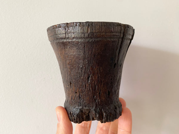 *RESERVED* Astonishing Ancient Treen Possibly Lámhóg Beaker - Source Vintage