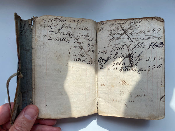 Very Interesting Antique Early 18th Century Ledger With A Dark Past - Source Vintage