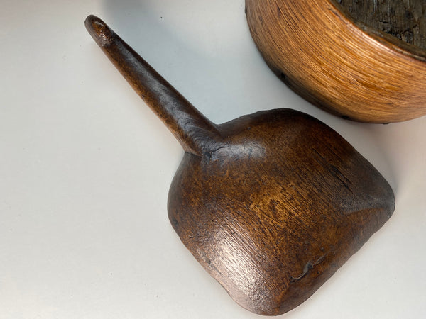 Early George IV Treen Grain Measure & Scoop With Link To The ‘Swing Riots’ Of 1843 With Provenance - Source Vintage