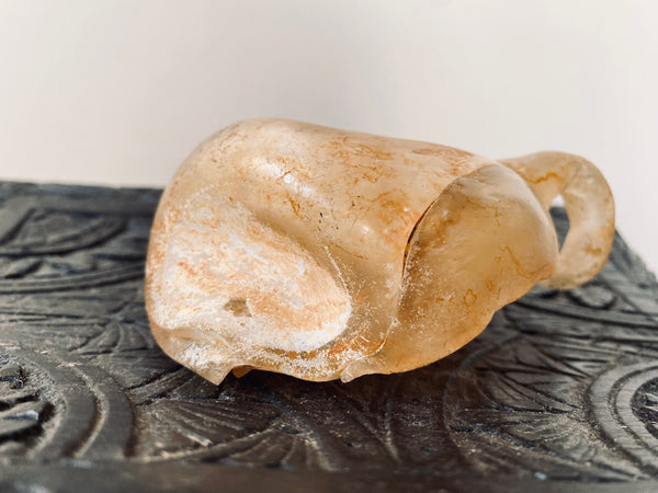 *RESERVED FOR ANDY* Superb Antique Fire Damaged Roman Glass Juglet Sculptural Art
