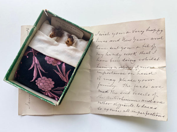 *RESERVED* Antique Creepy Folk Art Gift & Letter  Of Provenance Dated 1905 - Source Vintage