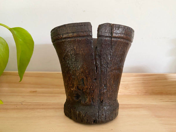 *RESERVED* Astonishing Ancient Treen Possibly Lámhóg Beaker - Source Vintage