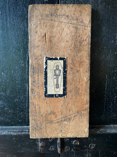 Rare Antique 19th Century Coffin Maker’s Sizing And Design Reference Template Board