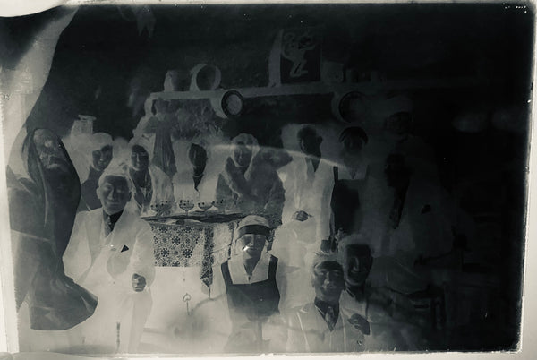 Curious Antique Photographic Glass Plate Negative With Skeleton & Felix The Cat c.1920s - Source Vintage